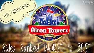 Ranking EVERY Alton Towers Ride from WORST to BEST! (feat. Coastersaurus)