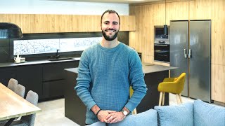 Reforma Integral De Cocina Negro Y Madera Increíble