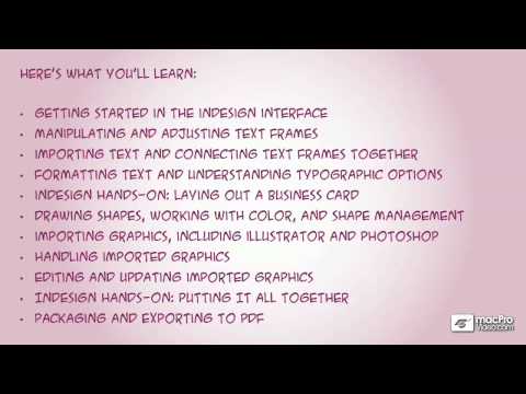 InDesign CS5 101: Core InDesign CS5 101 - 1 Welcome to InDesign