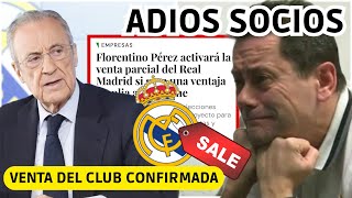 💥 FLORENTINO CONFIRMA la VENTA del MADRID a INVERSORES PARA OCULTAR LA QUIEBRA del CLUB! ARRUINADOS
