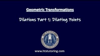 Geometric Transformations Dilations Part 1 Dilating Points