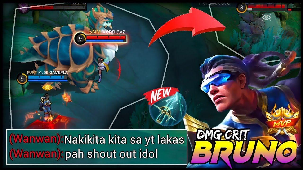NEW BRUNO BEST BUILD 2024!! 100% CRIT DAMAGE ONE SHOT! ~ BRUNO MLBB