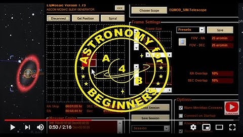 Stellarium: How to do Mosaics using EQMOD Mosaics.