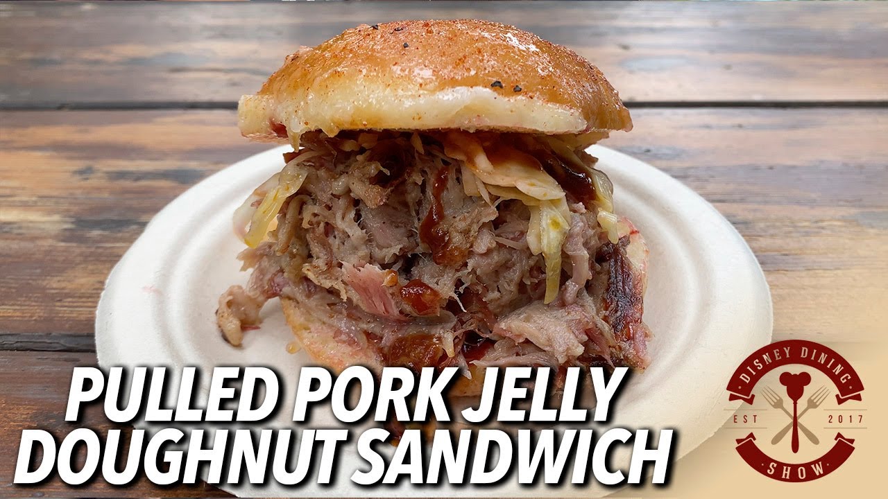 Pulled Pork Jelly Doughnut Sandwich Review at Animal Kingdom YouTube