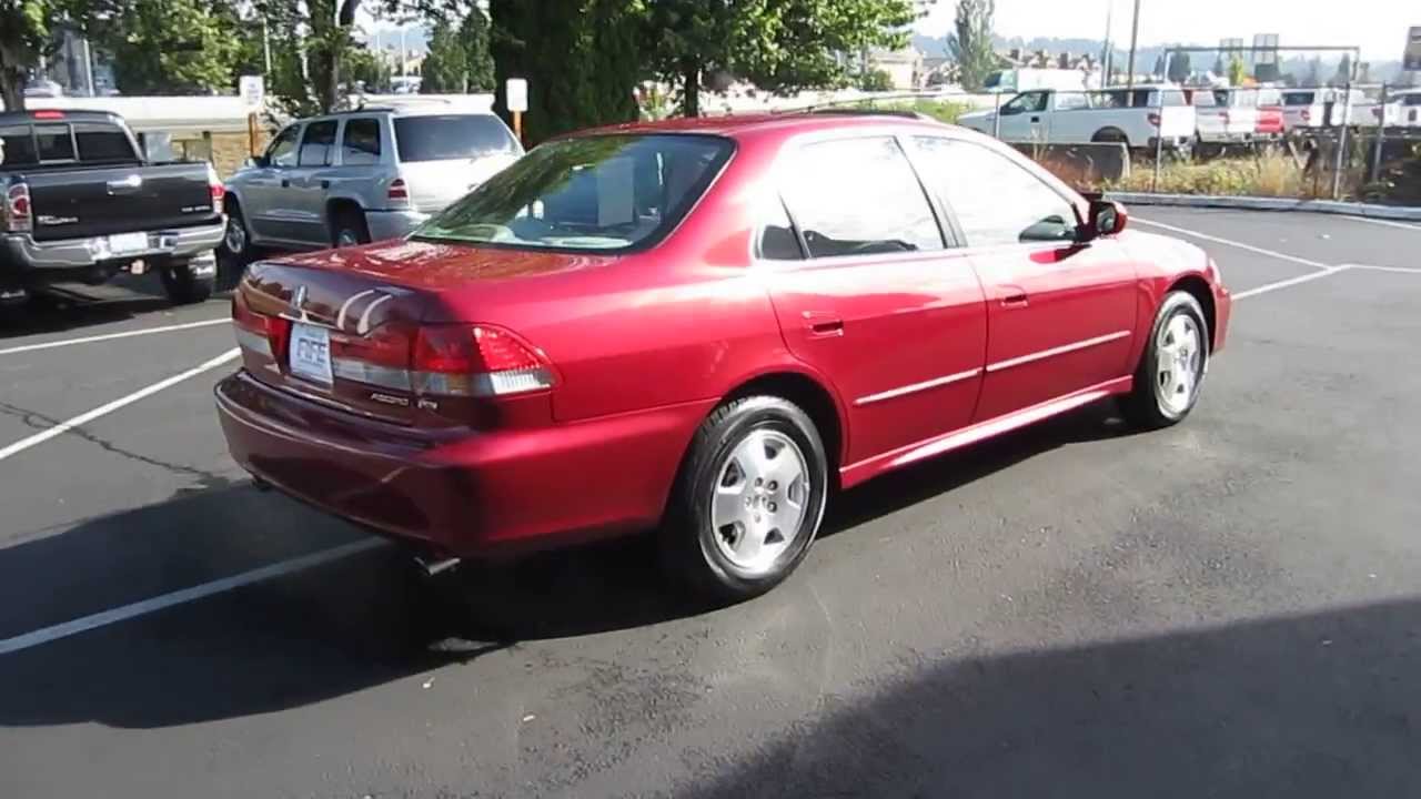 2001 Honda Accord, Firepepper Red Pearl - STOCK# 731074 - YouTube