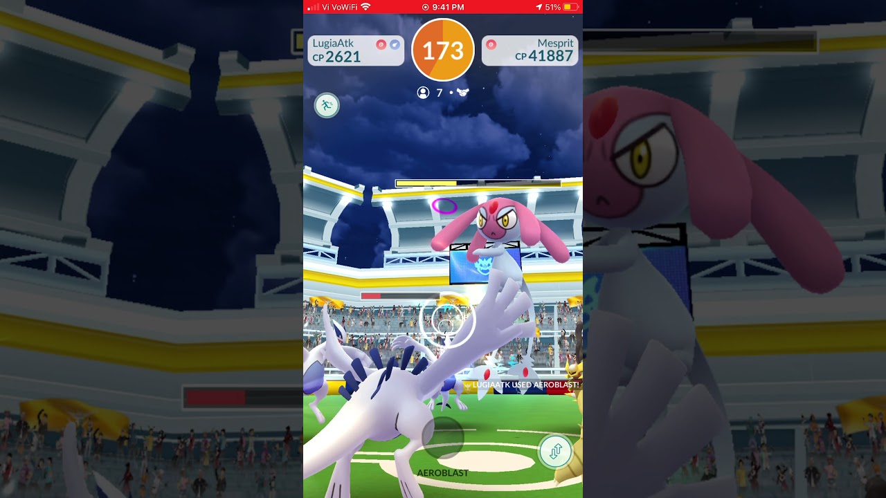Pokémon GO Mesprit Raid battle