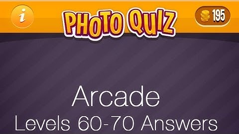 Photo Quiz Arcade Levels 60-70 Answers