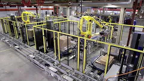4-Station Robotic Palletizing & Stretch Wrapping System