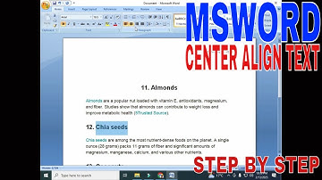 ✅  How To Center Align Text In MS Word 🔴