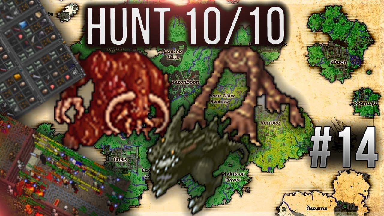 [PL] Tibia | 3x Hunt 10/10 Loot Prey | Retching Horror, Silencer ...