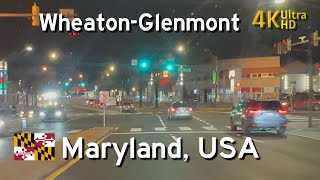 [4K] MARYLAND Night Drive Laurel to Wheaton-Glenmont: Captured on iPhone 14 Pro Max | Relaxing Music