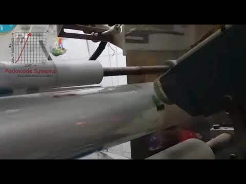Online Thermal Inkjet Printer P100 installed on Flow Wrap Machine (12.7mm Print Height)
