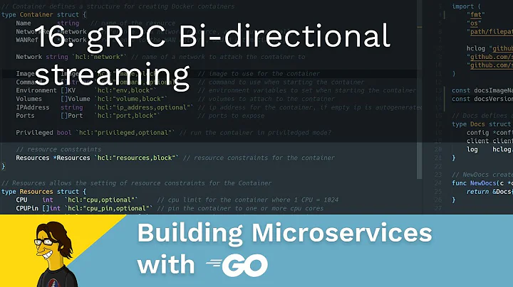 Building Microservices with Go: 16. gRPC Bi-directional streaming, part 1/2