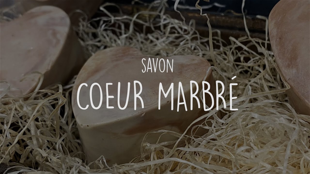 SAPONIFICATION A FROID - Savon Coeur marbré (Marbrage One-pot)