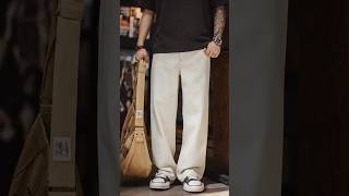 The clean white that finally makes summer feel light.#mensjeans #whitejeans #denimstyle