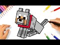 HOW TO DRAW A WOLF ???? | MINECRAFT