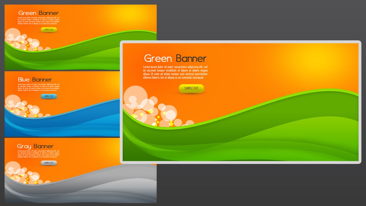  Photoshop  Tutorial  Web Banner  Abstract YouTube