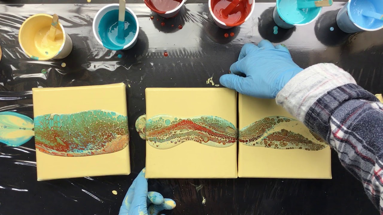 ( 686 ) Acrylic pouring negative space - YouTube