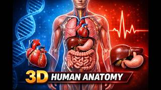3D Human Anatomy Model | Transparent Body Showing Internal Organs | Educational Medical Illustration