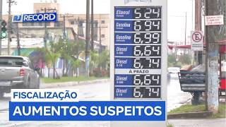 Consumer protection agencies inspect gas stations.