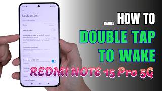How to double tap to screen On and Off Redmi Note 15 Pro 5G
