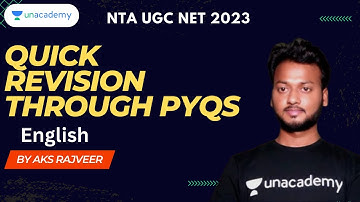 Quick Revision Through PYQs | NTA UGC NET 2023 | English | Ankit Kumar Sahu Rajveer | Unacademy
