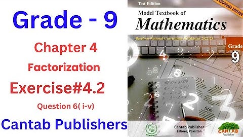|cantab publishers|class 9 maths| algebra| Factorization| Exercise 4.2|Question 6| @mathsolver1117
