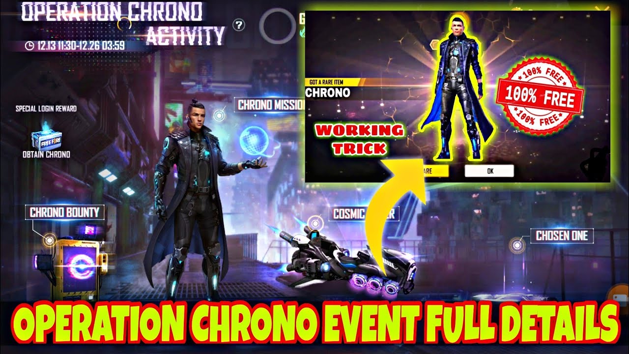 FREEFIRE OPERATION CHRONO ACTIVITY EVENT||HOW TO COMPLETE CHRONO MISSIONS? CHRONO BOUNTY EVENT INFO😲