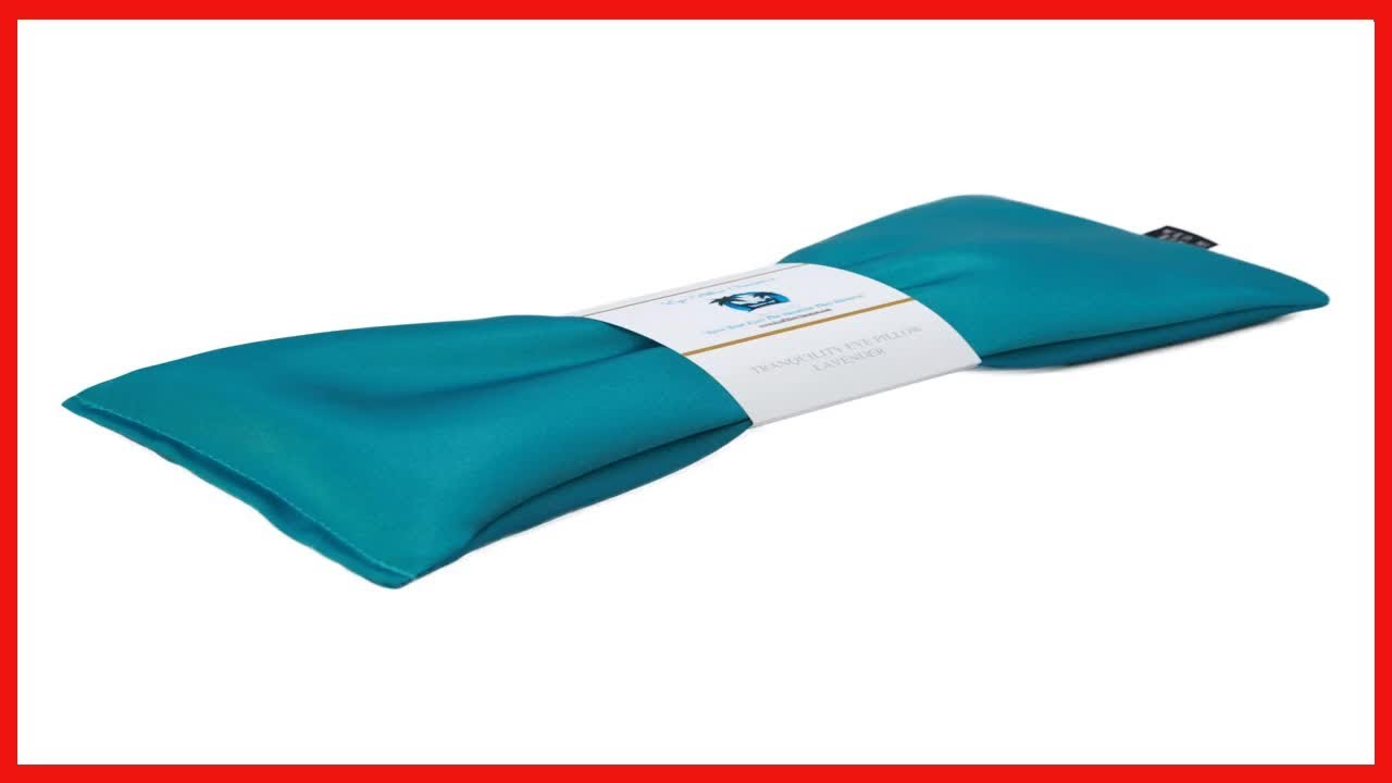 Eye Pillow Vacation Organic Flax Seed Filled Lavender Eye Pillow, Aqua - Ultra Silky Satin