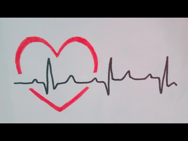 رسم نبض القلب بشكل بسيط وجميل خطوه بخطوه/heart beat drawing - YouTube