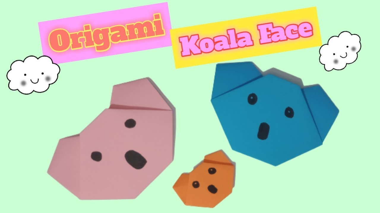 HOW TO MAKE ORIGAMI KOALA FACE EASY KOALA PAPER YouTube