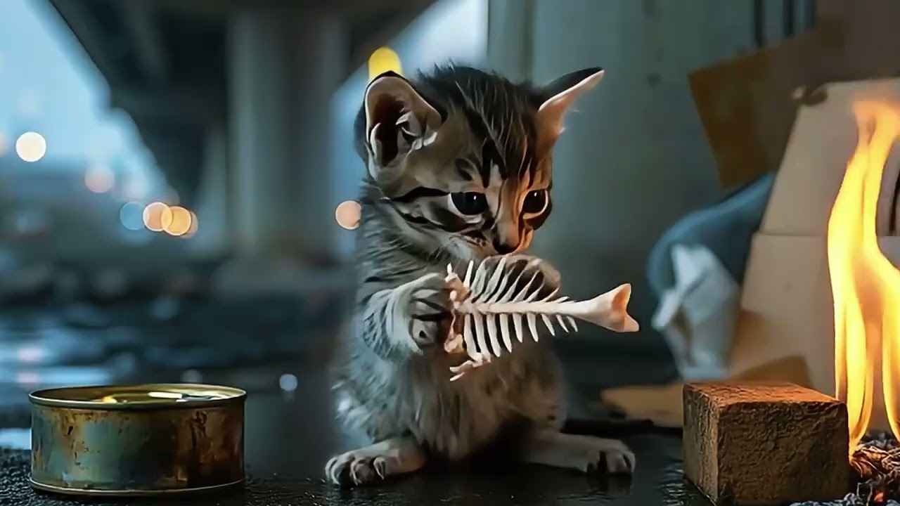 Lonely Cat｜魚の骨と小さな恩返し