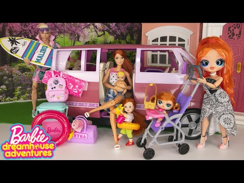PACKING TO HIT THE BEACH! - LOL Family Getting Ready for the Beach / Doll Family Road Trip