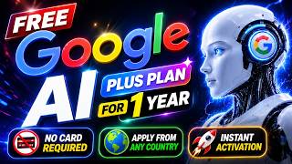Get Google AI Plus FREE for 1 YEAR! 🌍 Apply From Any Country