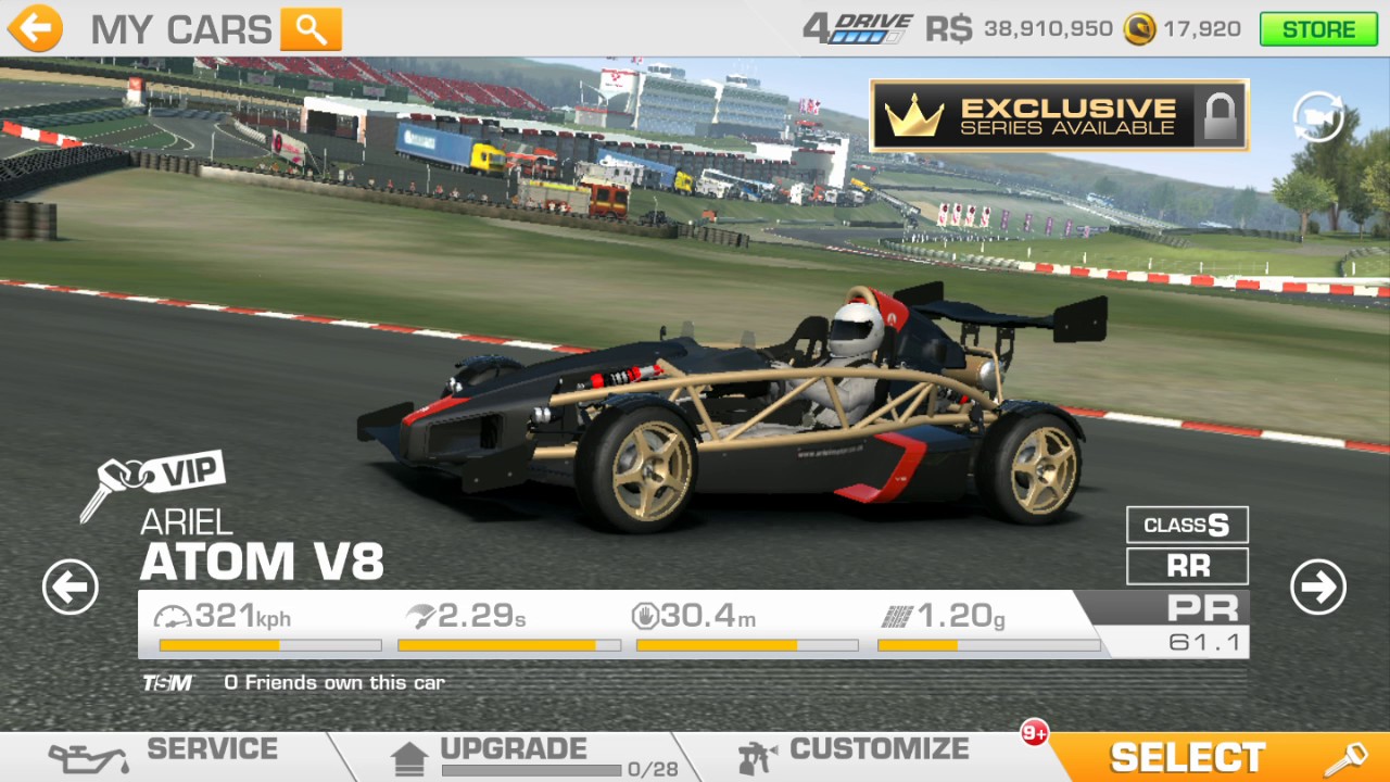 Real Racing 3 - Ariel Atom V8 Upgrades - YouTube