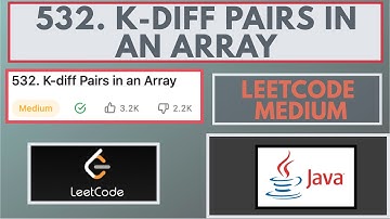 Leetcode | 532. K-diff Pairs in an Array | Medium | Java Solution