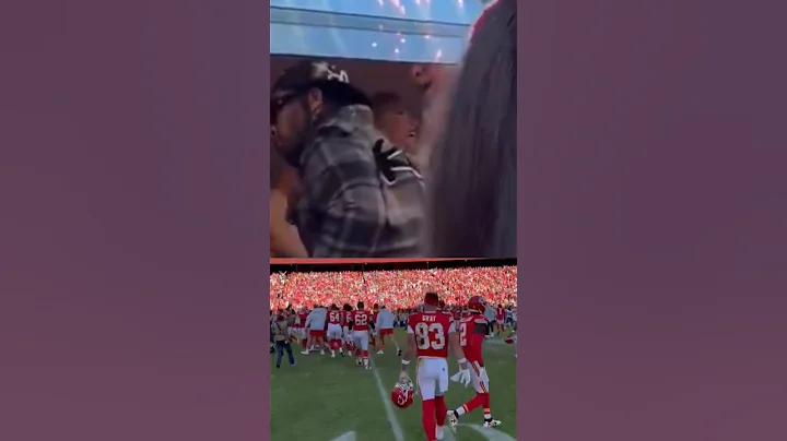 After the Chiefs' win, Taylor Swift and Ed Kelce joined the suite's celebration with hugs.