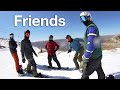 Snowboard on STEEP with bad friends not ski but skate style jump 420