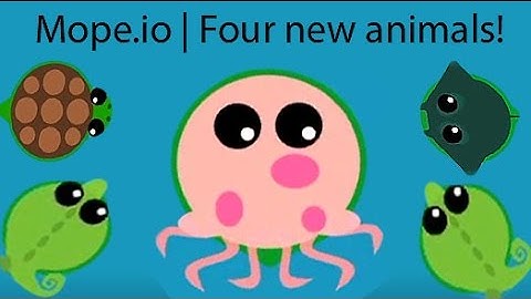 MOPE.IO - mope | Four New OCEAN ANIMALS MOPEIO | Seahorse | Jellyfish | Turtle | Stingray