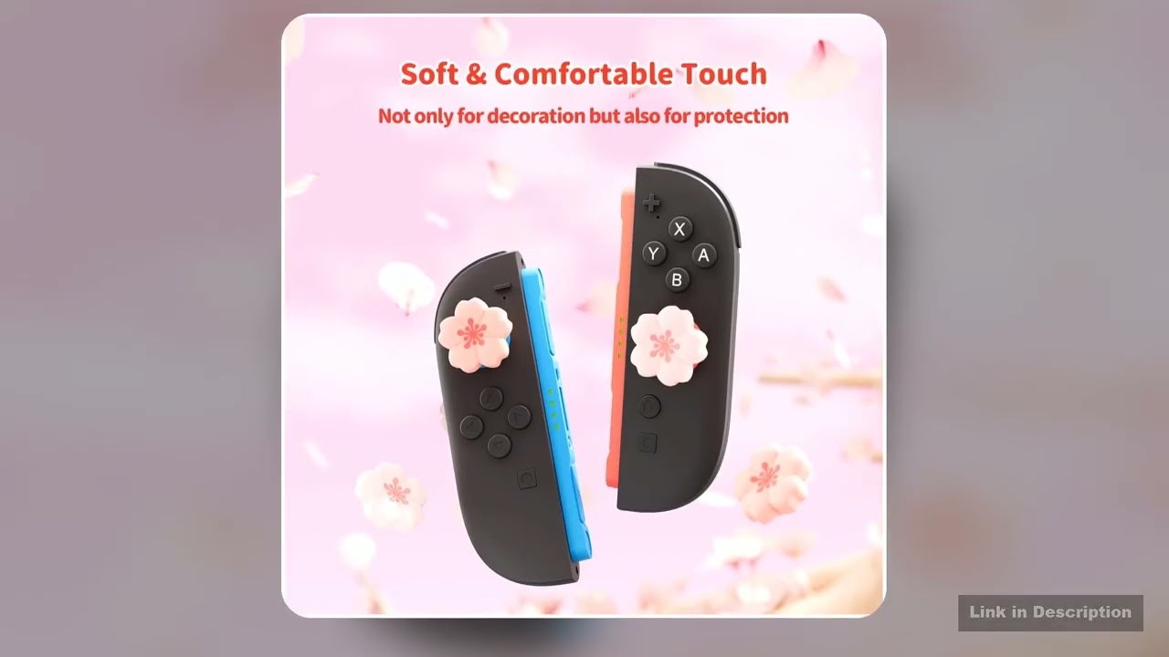 Geekshare 4PCS Thumb Grip Caps Compatible with Switch 2 AntiSlip Silicone NS2 Joystick Caps Latest