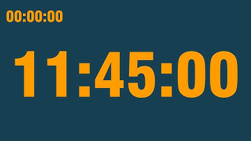 11 hour 45 minute timer (with end alarm, time elapsed and progress bar)