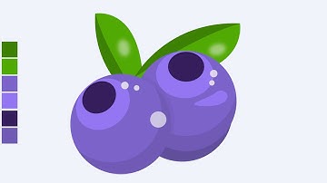 Simple Blueberry | Adobe Illustrator