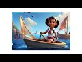 Mya Is A Sailor Gently Rowing Her Boat Down The Stream