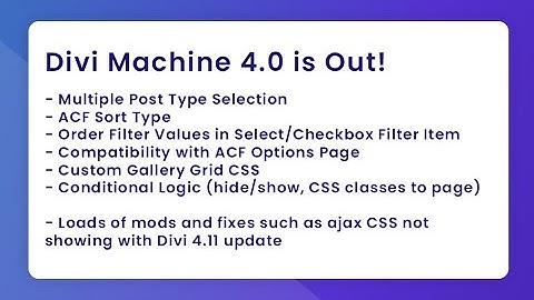 Machine 4.0 Update!