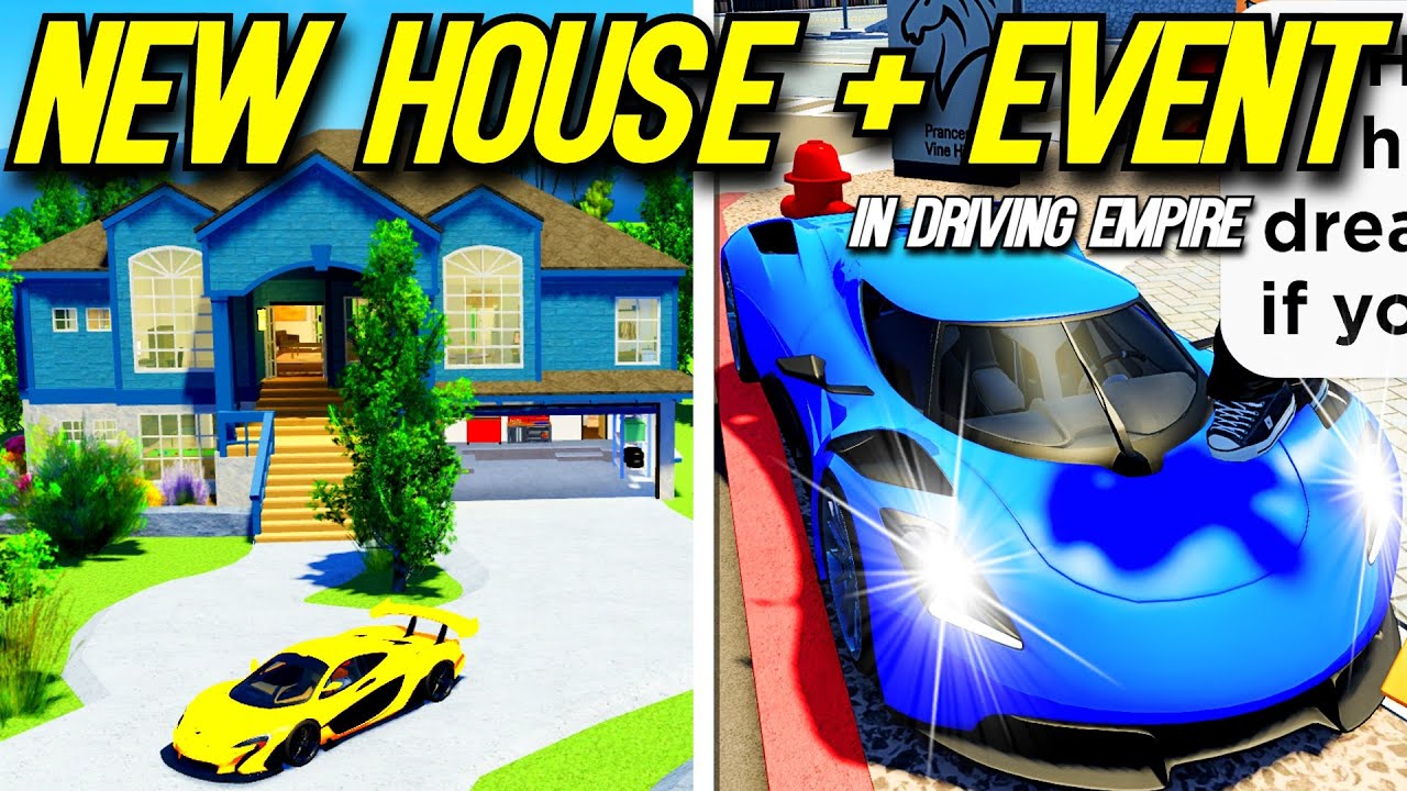 *NEW* CAR EVENT + NEW HOUSE IN DRIVING EMPIRE! YouTube