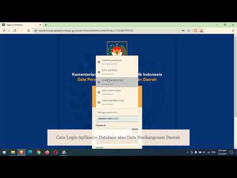 Cara Login Aplikasi e Database atau Data Pembangunan Daerah