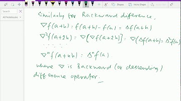 Numerical methods and analysis : - ( Notations of Finite difference calculus ) - 21.