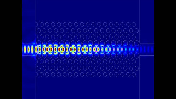 Light Propagation in a Photonic Crystal Waveguide Simulated in Lumerical MODE Solutions