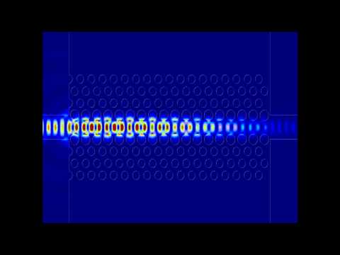 Light Propagation in a Photonic Crystal Waveguide Simulated in Lumerical MODE Solutions' Propagator