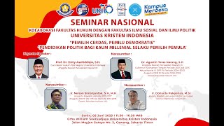 “PEMILIH CERDAS, PEMILU DEMOKRATIS”: ‘PENDIDIKAN POLITIK BAGI KAUM MILLENIAL SELAKU PEMILIH PEMULA'